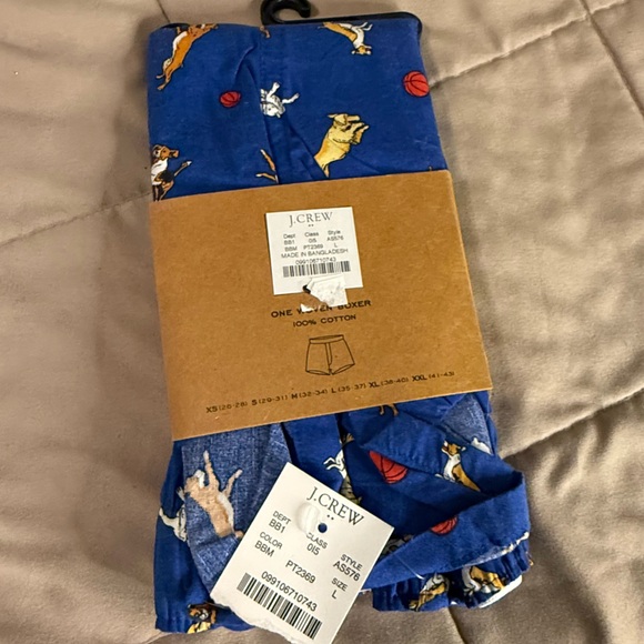 J. Crew Outlet lot of two pair of men’s cotton boxer shorts Large NWT - Picture 4 of 4